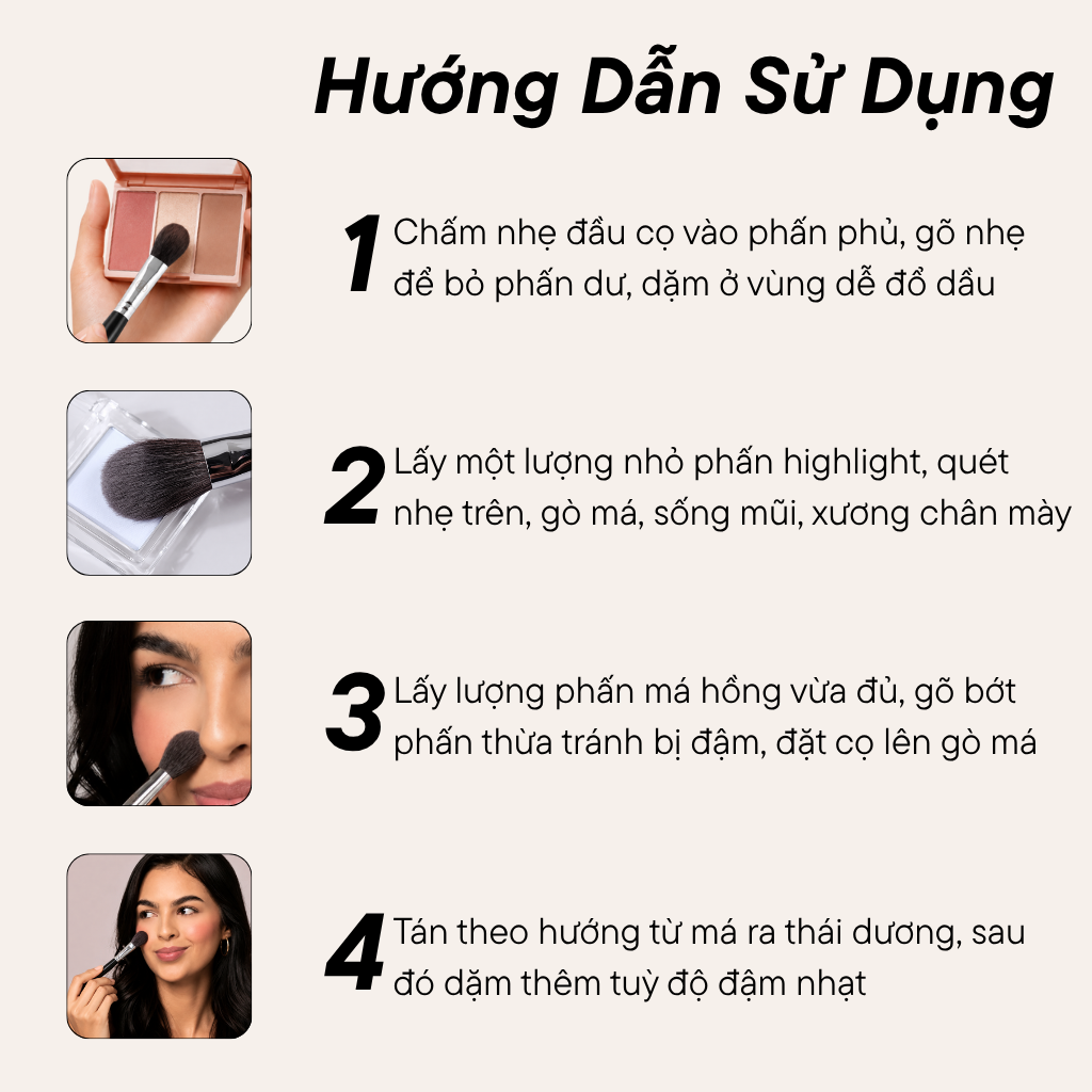 Cọ Má Hồng BH Cosmetics Blush Brush BH917
